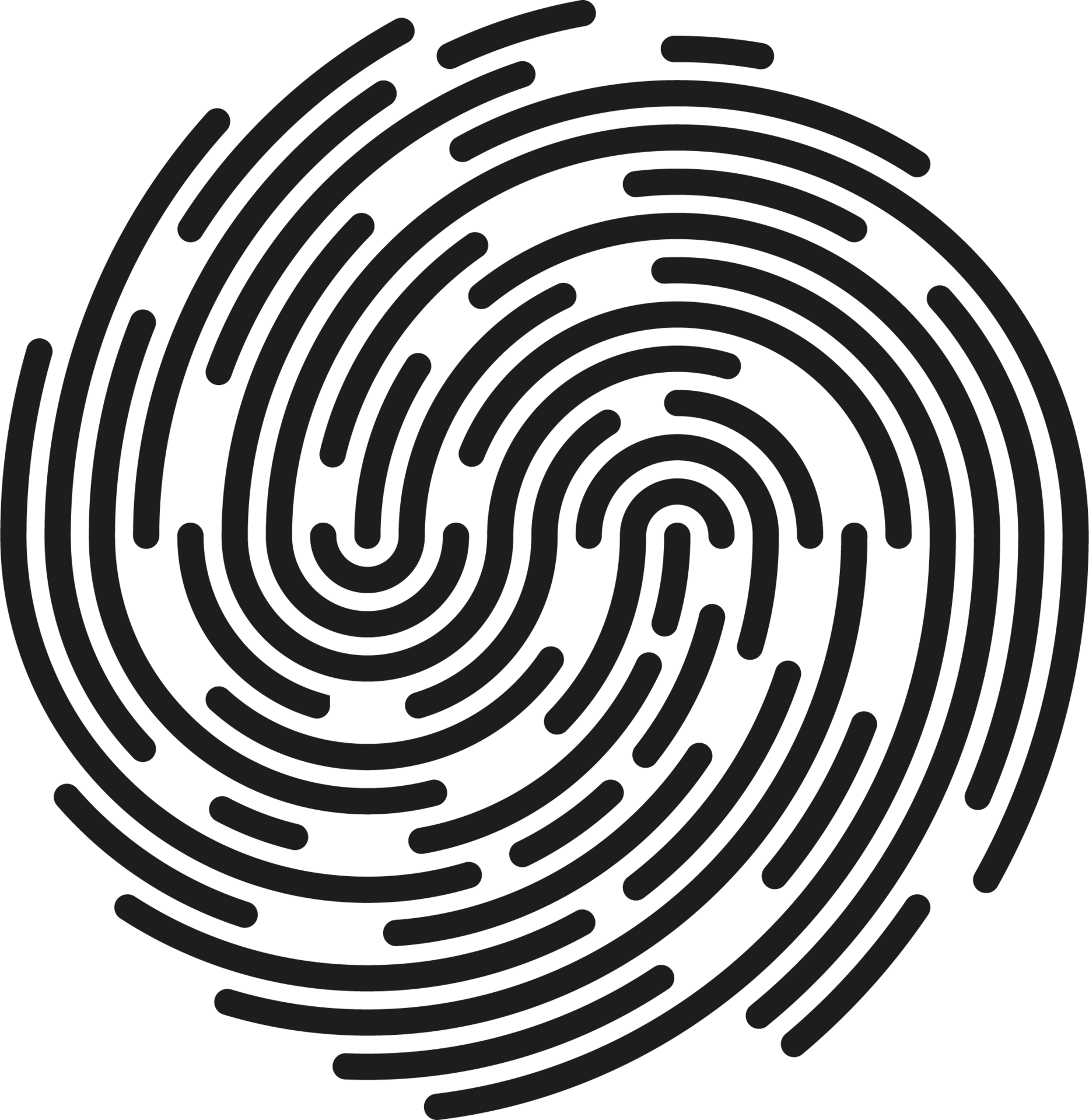 Fingerprint identification symbol icon 21976599 PNG