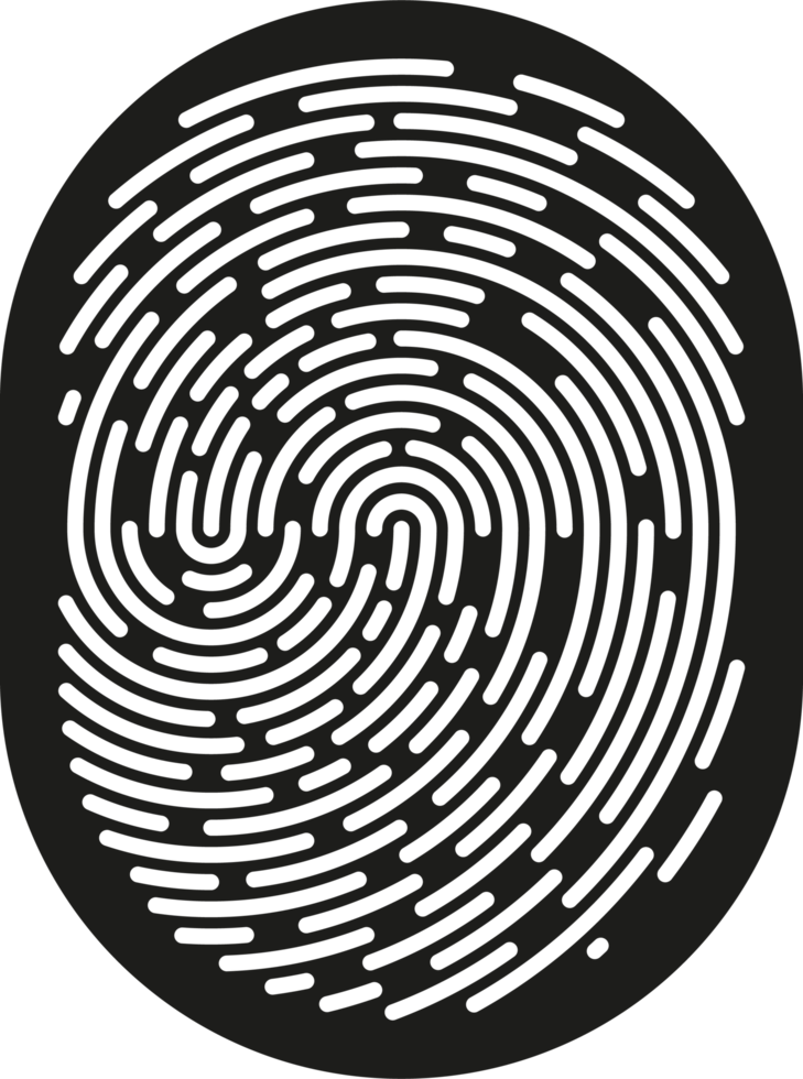 Fingerprint identification symbol icon png
