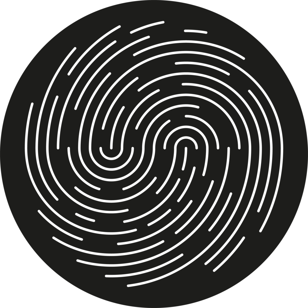 Fingerprint identification symbol icon png