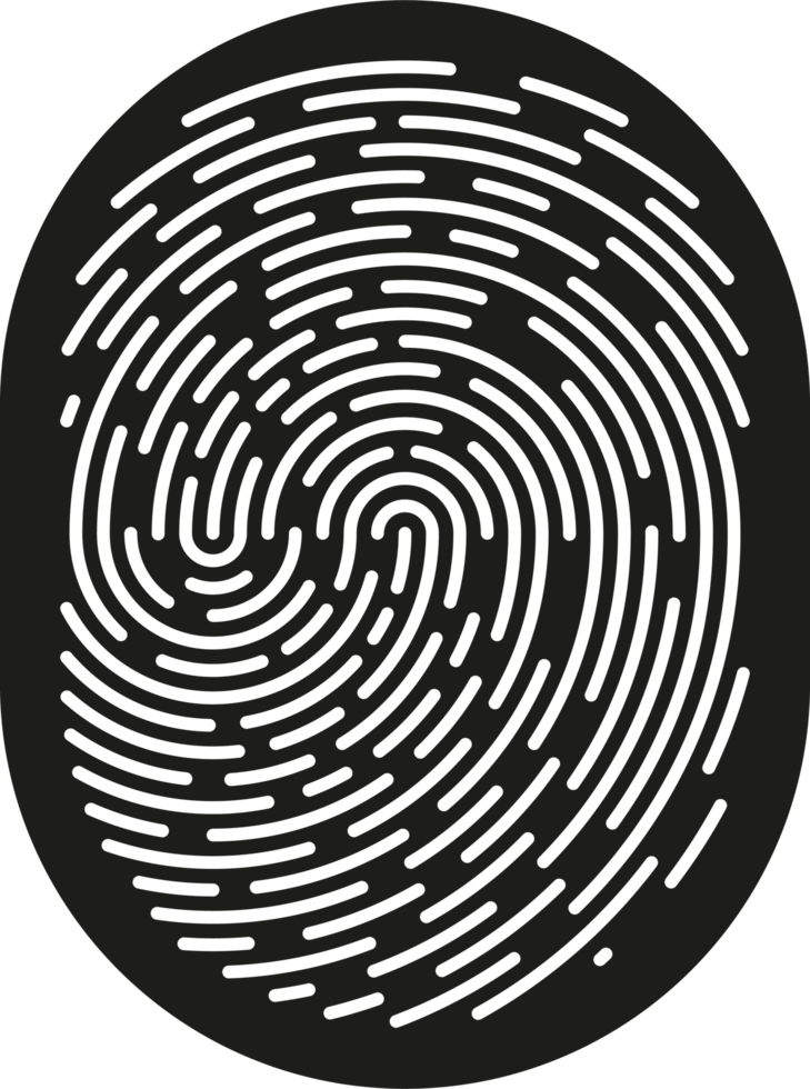 Fingerprint identification symbol icon png