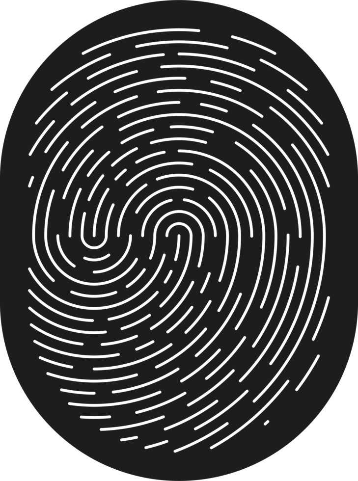 Fingerprint identification symbol icon png