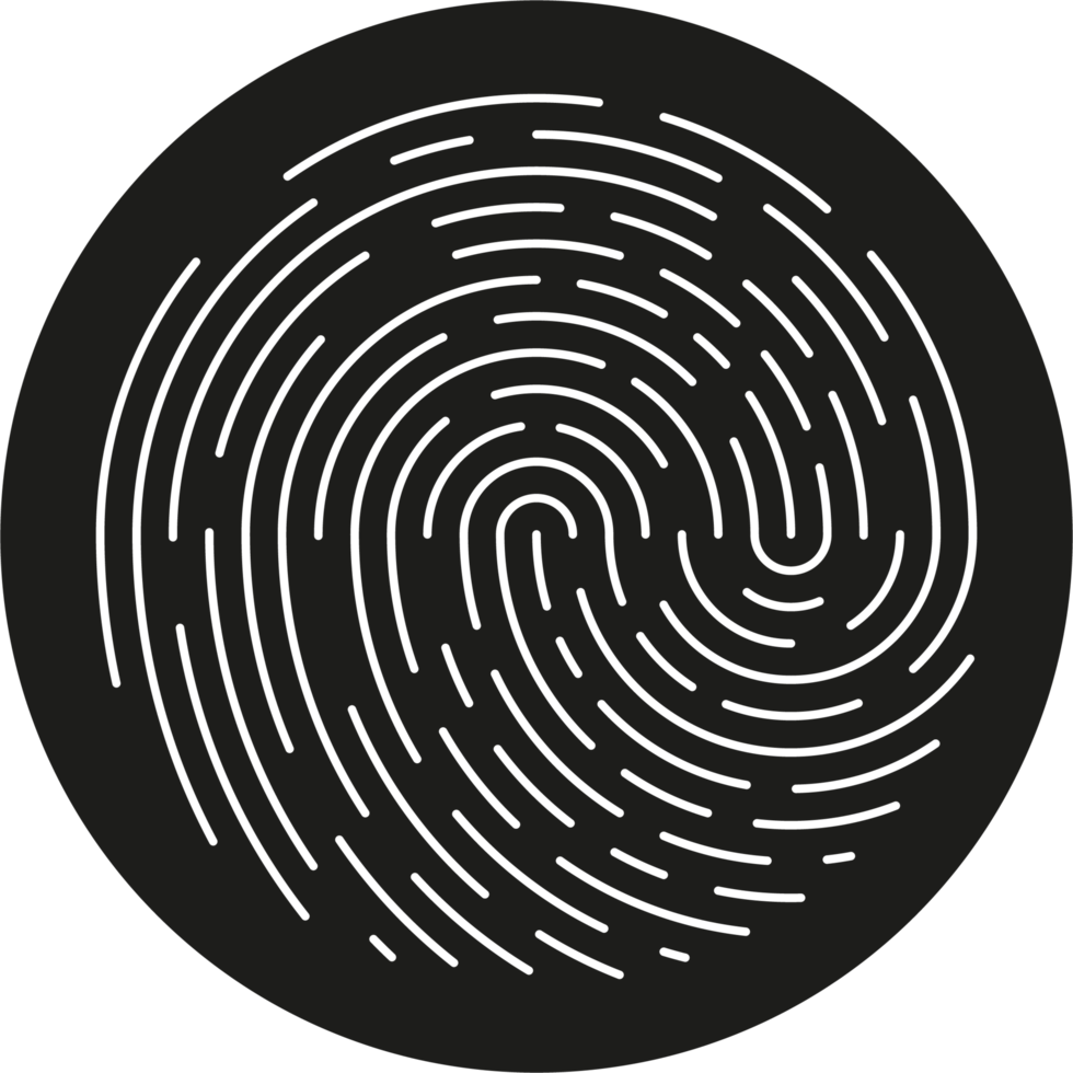 Fingerprint identification symbol icon png