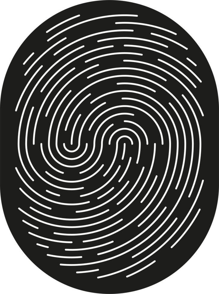 Fingerprint identification symbol icon png