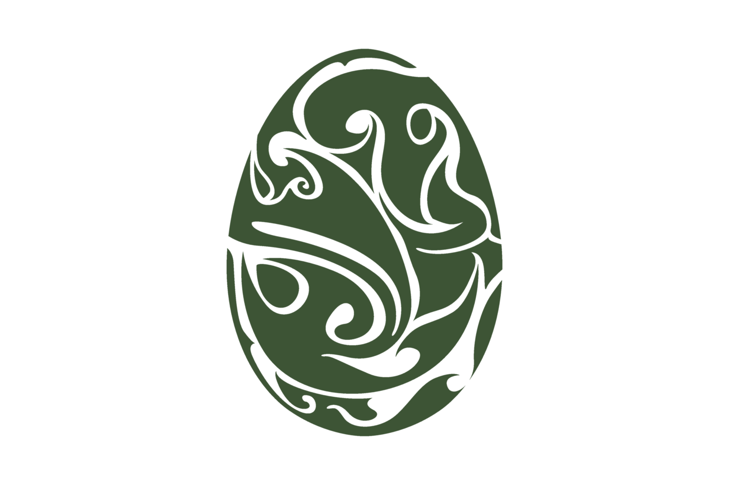 Green Easter Egg Ornament Art Design png