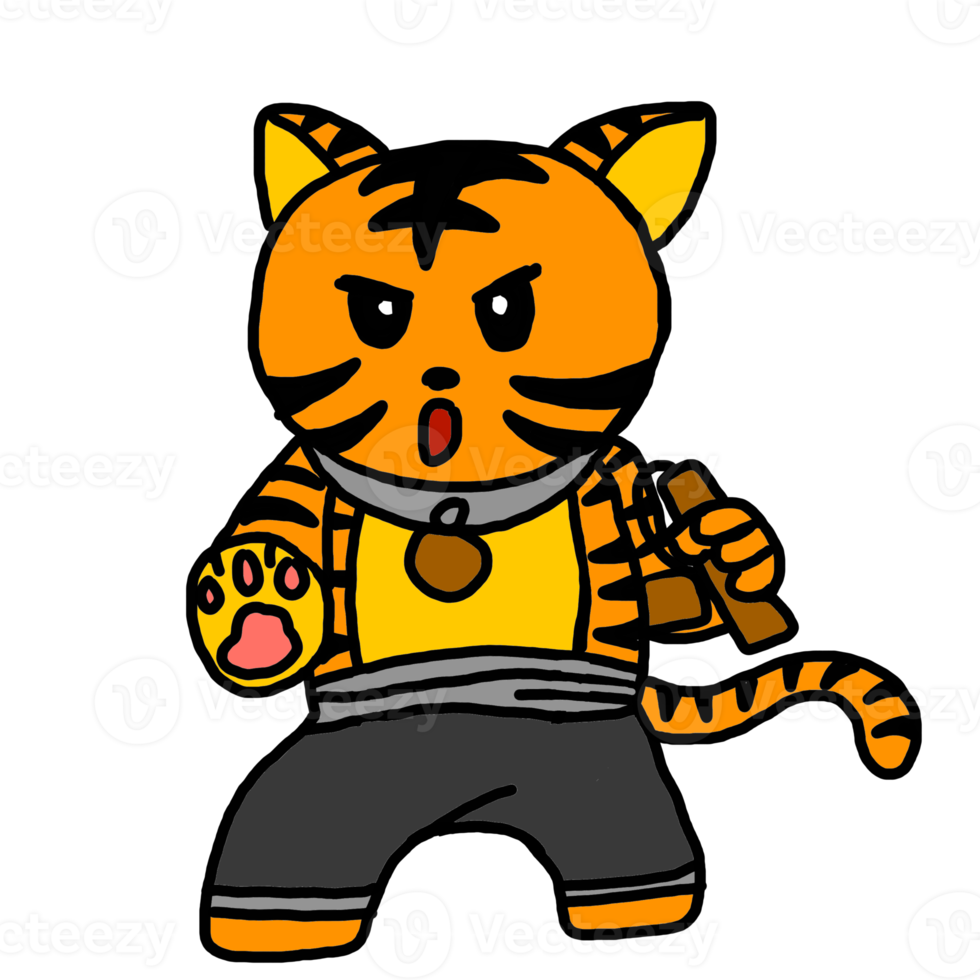 Adorable Tiger Activities - Kung Fu training png
