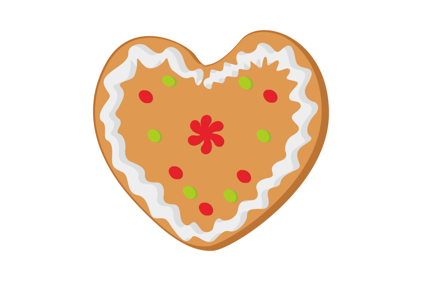 Christmas - Gingerbread Love Shaped png