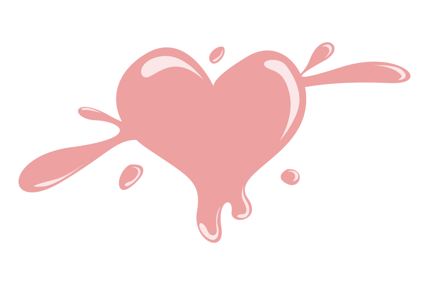 Valentine - Melted and Splash Pink Love Chocolate png