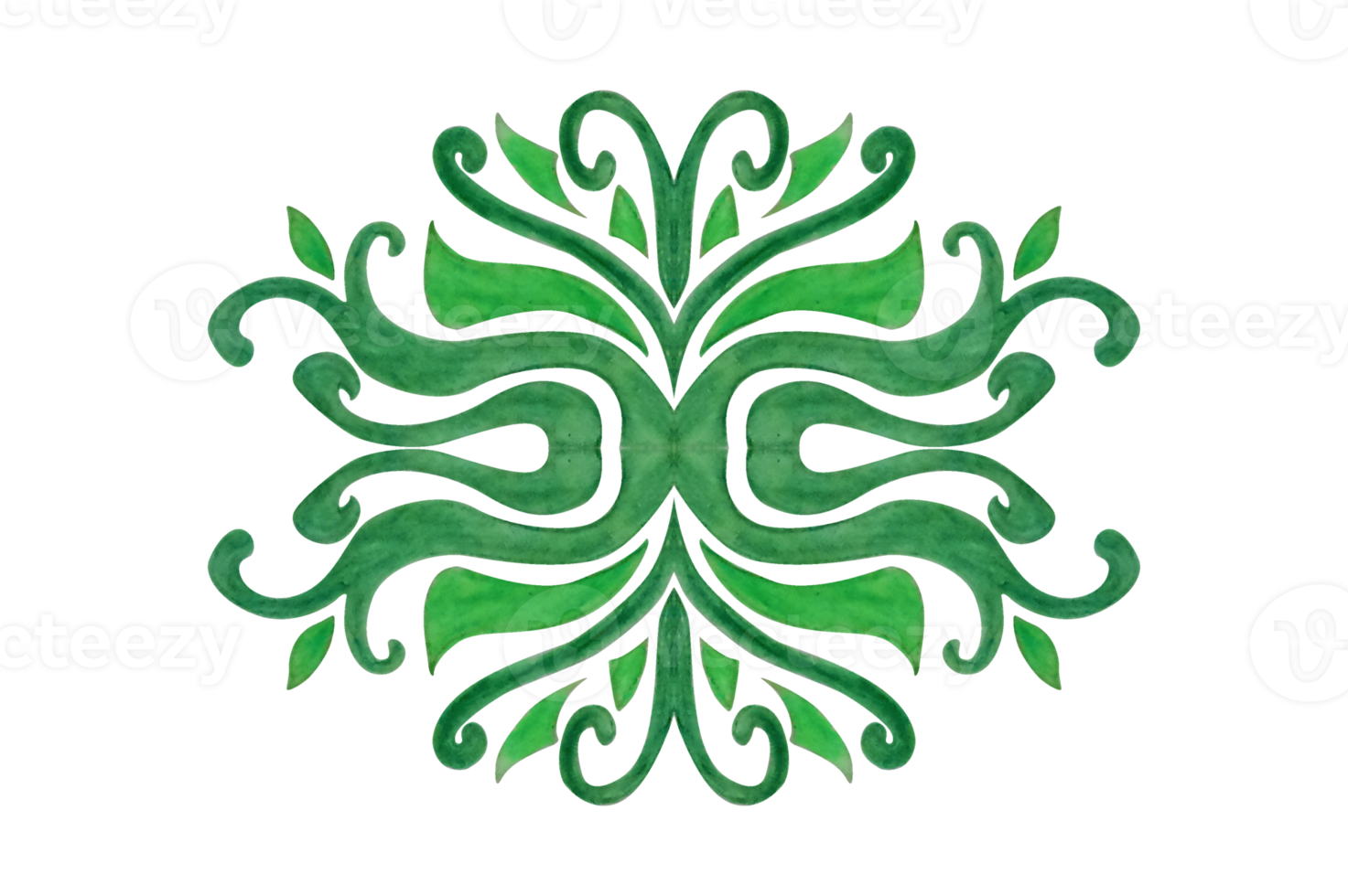 Green Plant Flora Ornament Border Design png