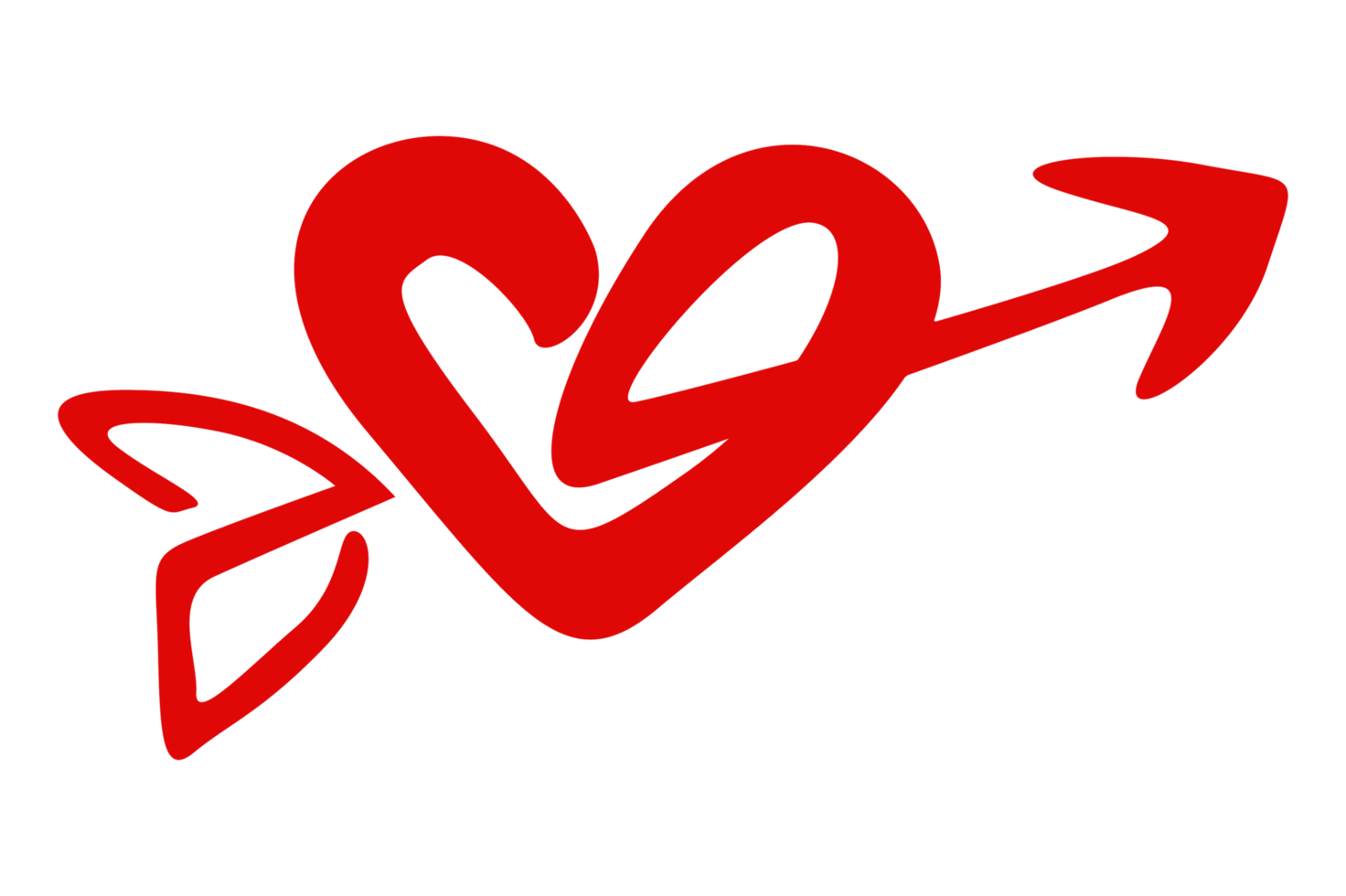 Red Love With Arrow png