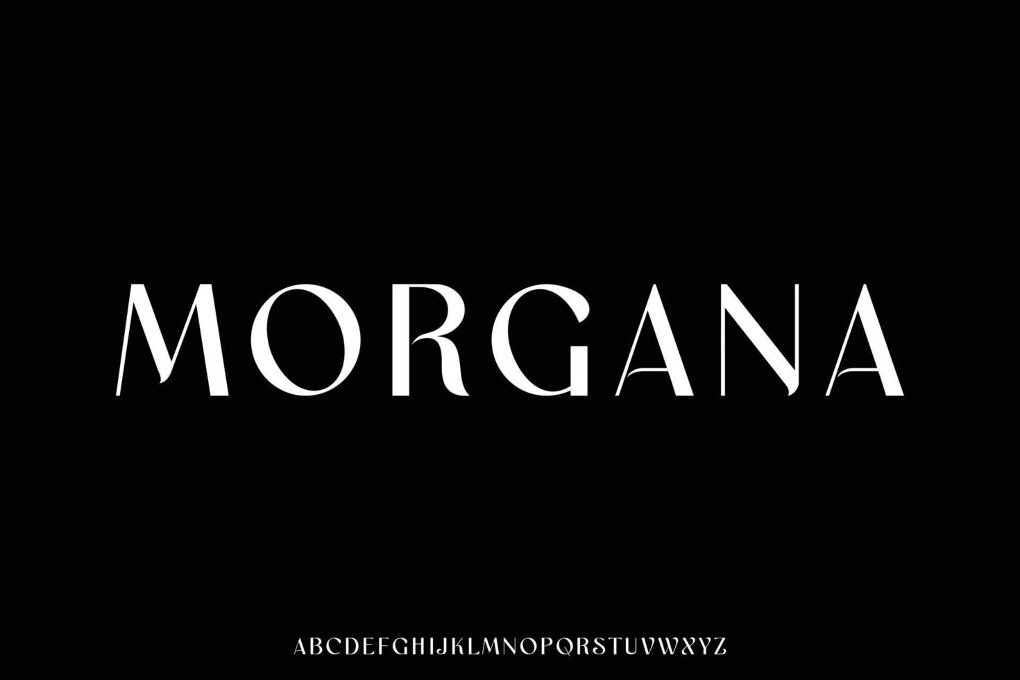 Elegant decorative display font vector