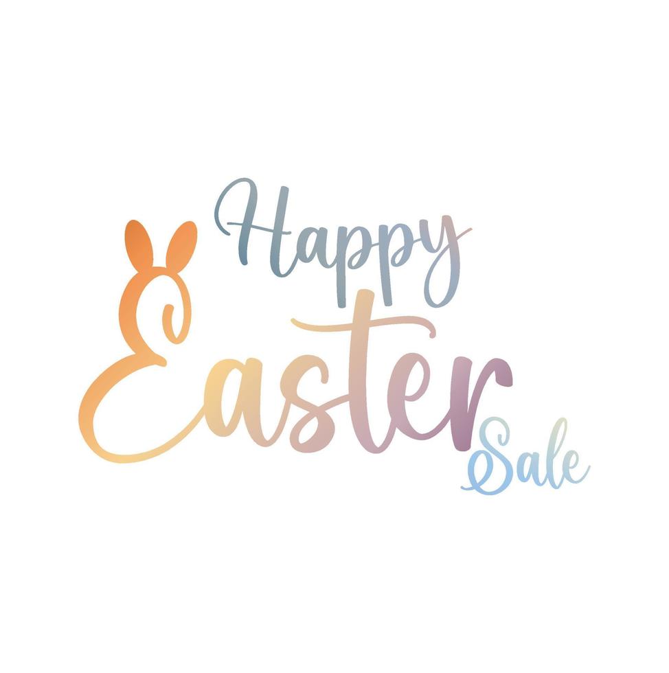 Happy Easter concept design, story template and banner set with the bunny. Happy Easter sale drew calligraphy and brush lettering vector art