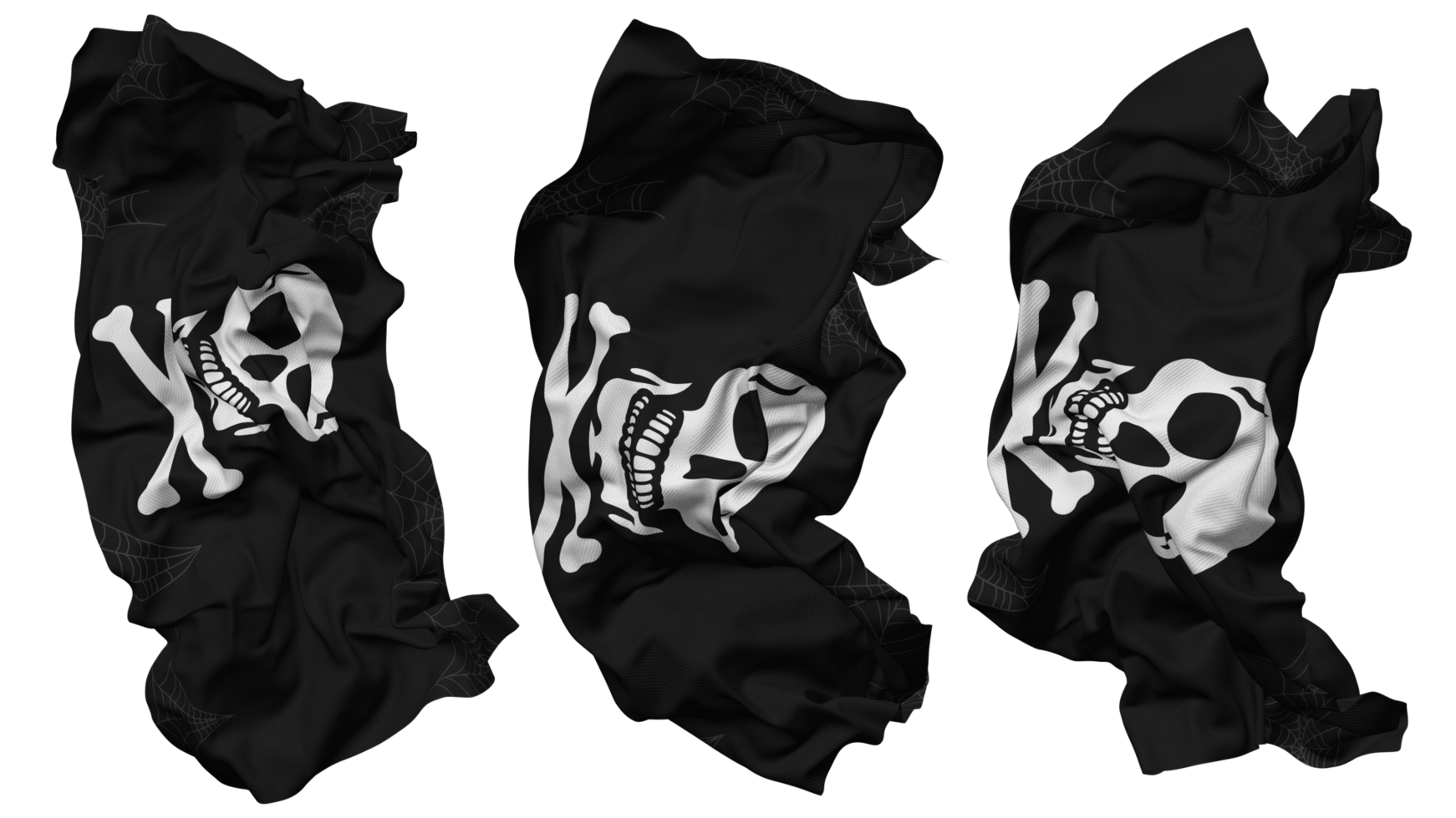 cranio bandiera onde isolato nel diverso stili con urto struttura, 3d interpretazione png