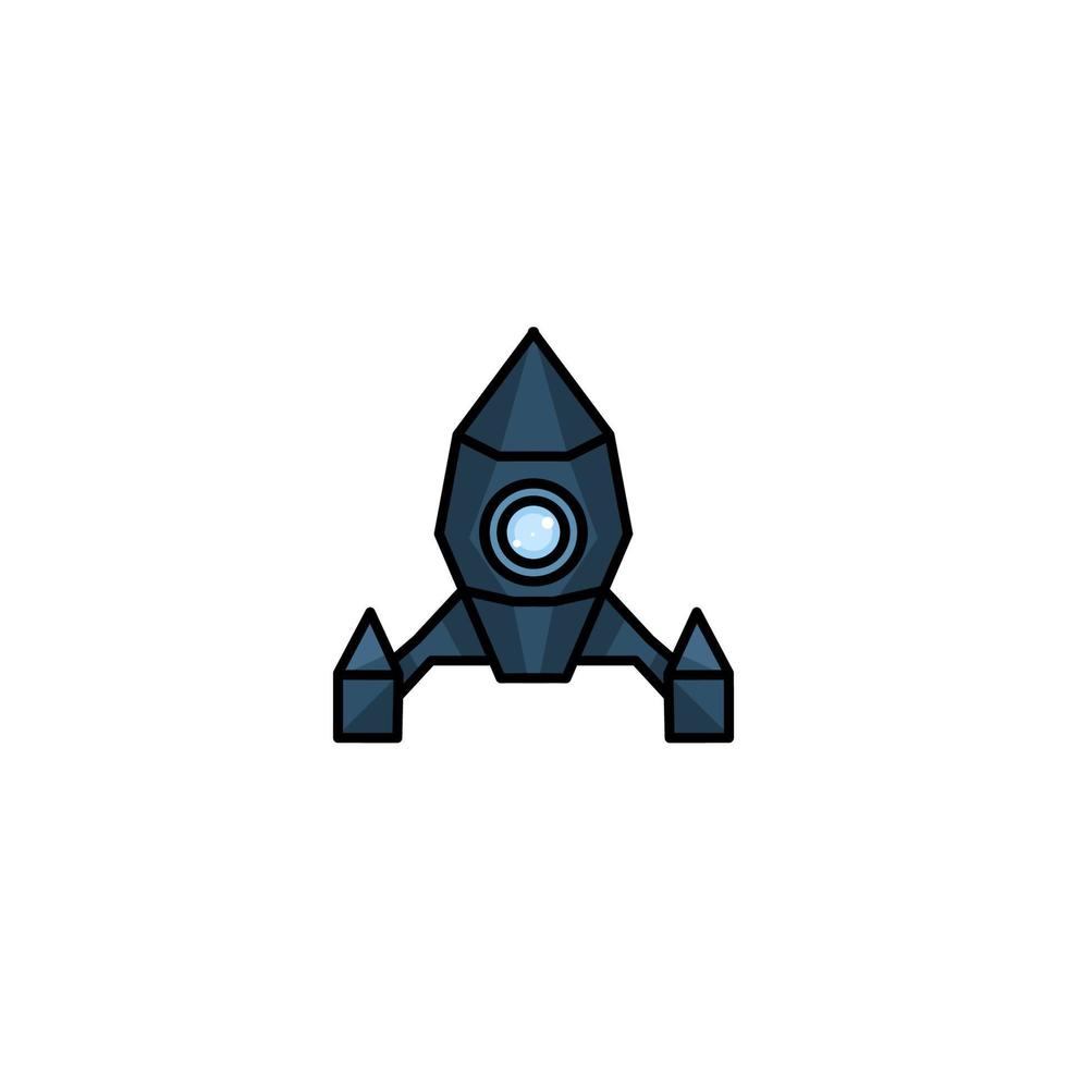spaceship icon, a simple spaceship design with an elegant concept vector