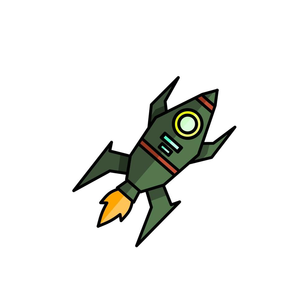 spaceship icon, a simple spaceship design with an elegant concept vector