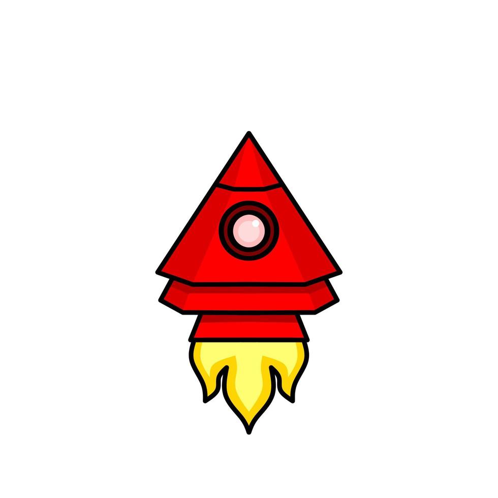 spaceship icon, a simple spaceship design with an elegant concept vector