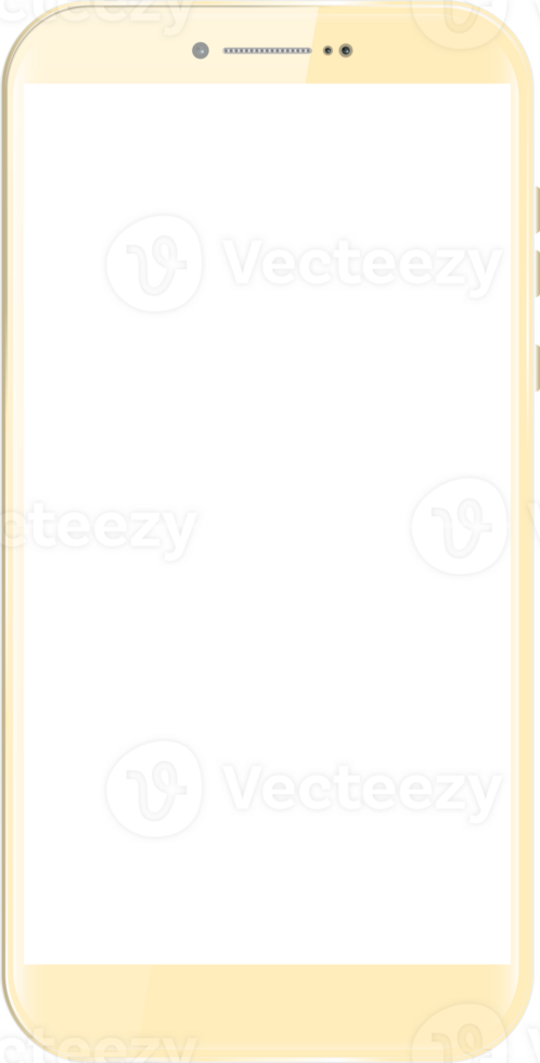 Novo realista Móvel ouro Smartphone moderno estilo png