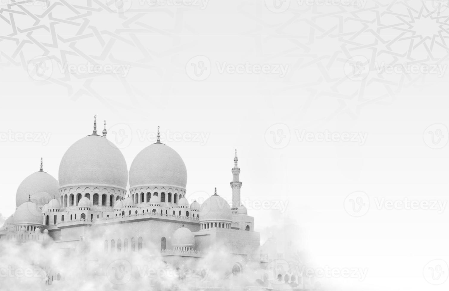 Islamic background for a mosque in gray, a background for Ramadan. Social media posts .Muslim Holy Month Ramadan Kareem .Ramadan Mubarak beautiful greeting card photo