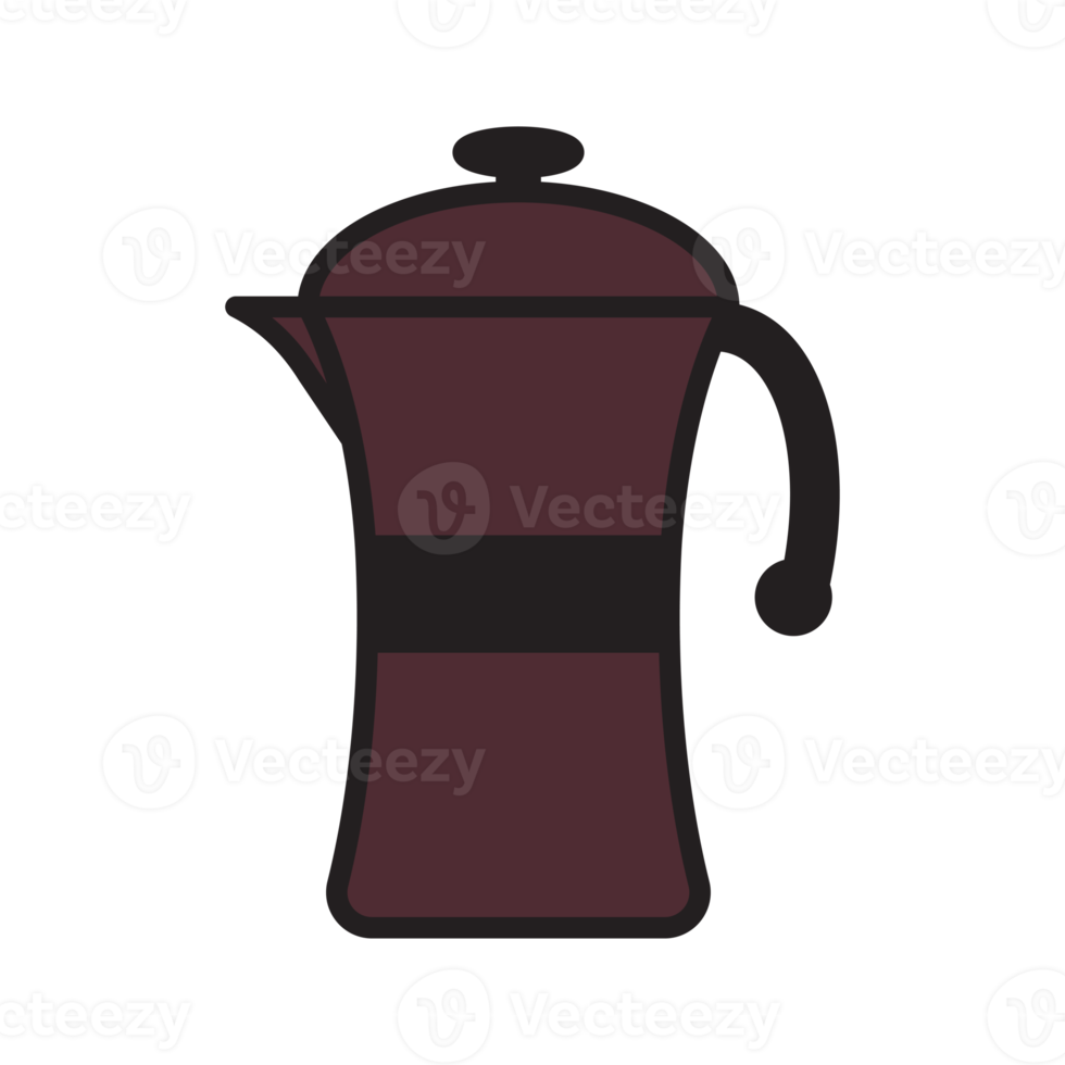 Kaffee Moka Topf eben Stil png