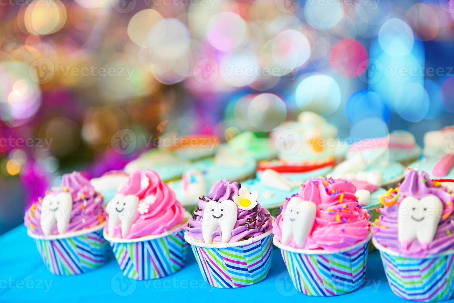 Fancy cup cake in Christmas party photo