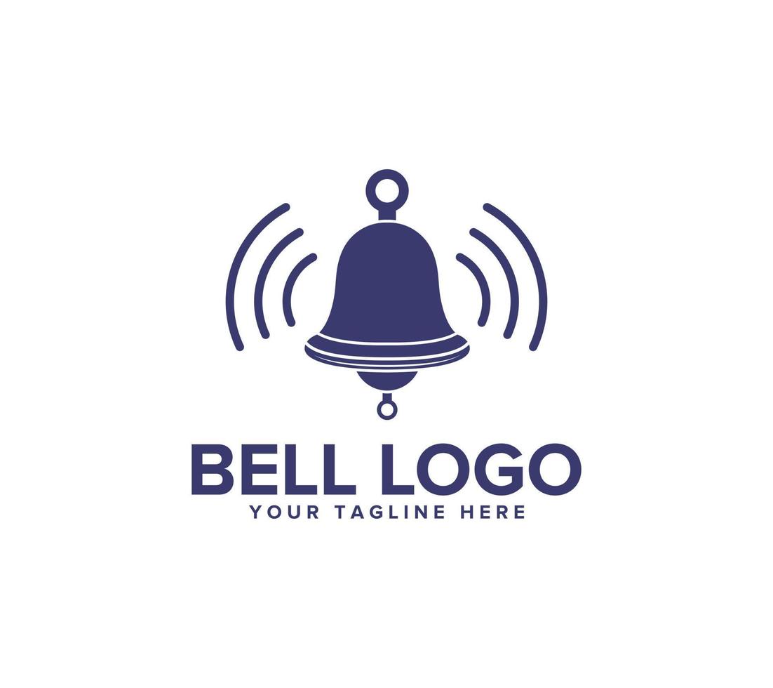 Bell logo or icon design on white background, Vector illustration.