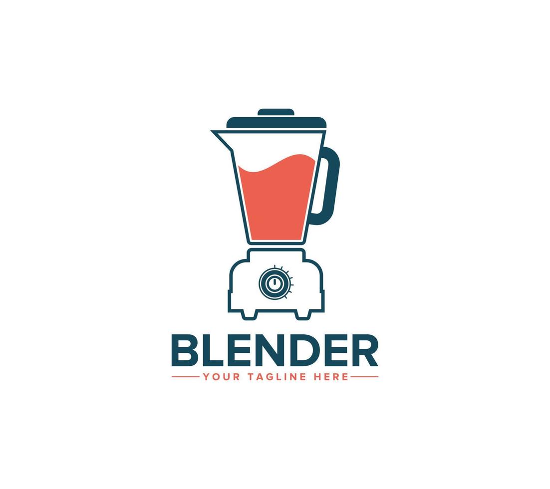 Blender fruit juice logo or icon design on white background, Vector illustration.