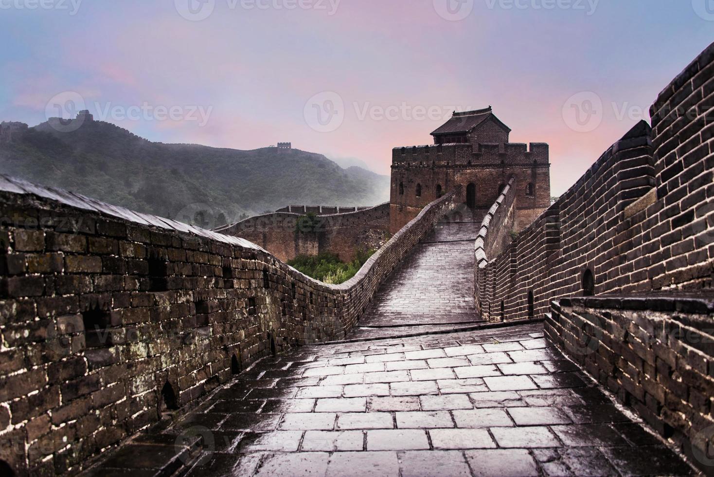 The Great wall of China- 7 wonder of the world. photo