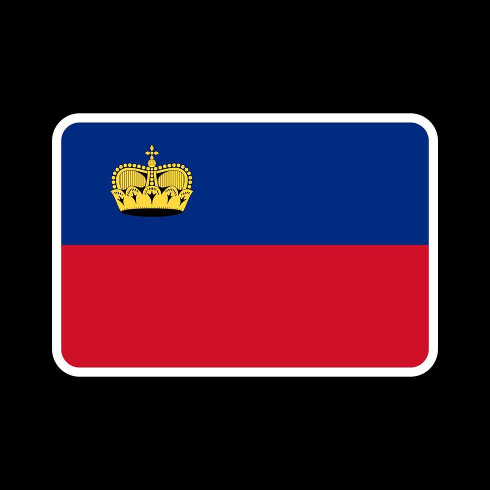 Liechtenstein flag, official colors and proportion. Vector illustration.