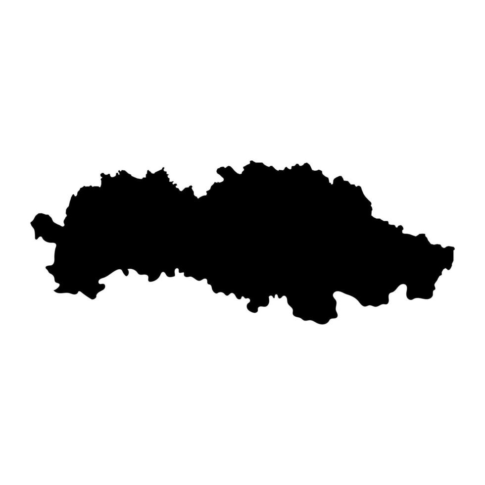 Presov map, region of Slovakia. Vector illustration.