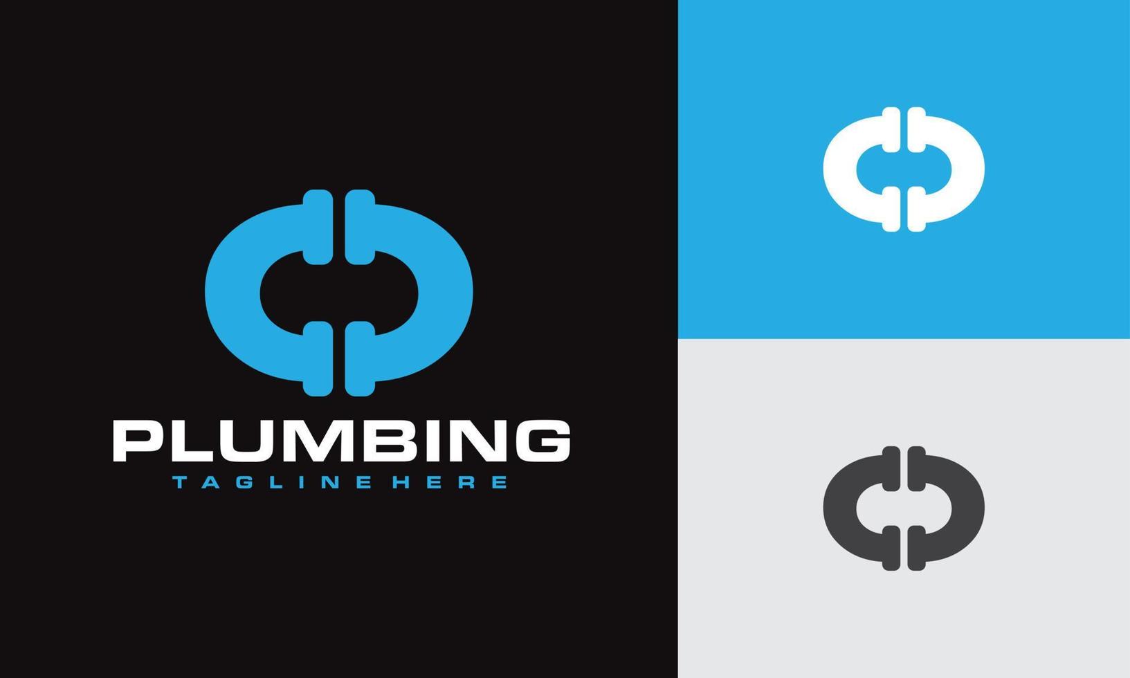 letter O plumbing logo vector