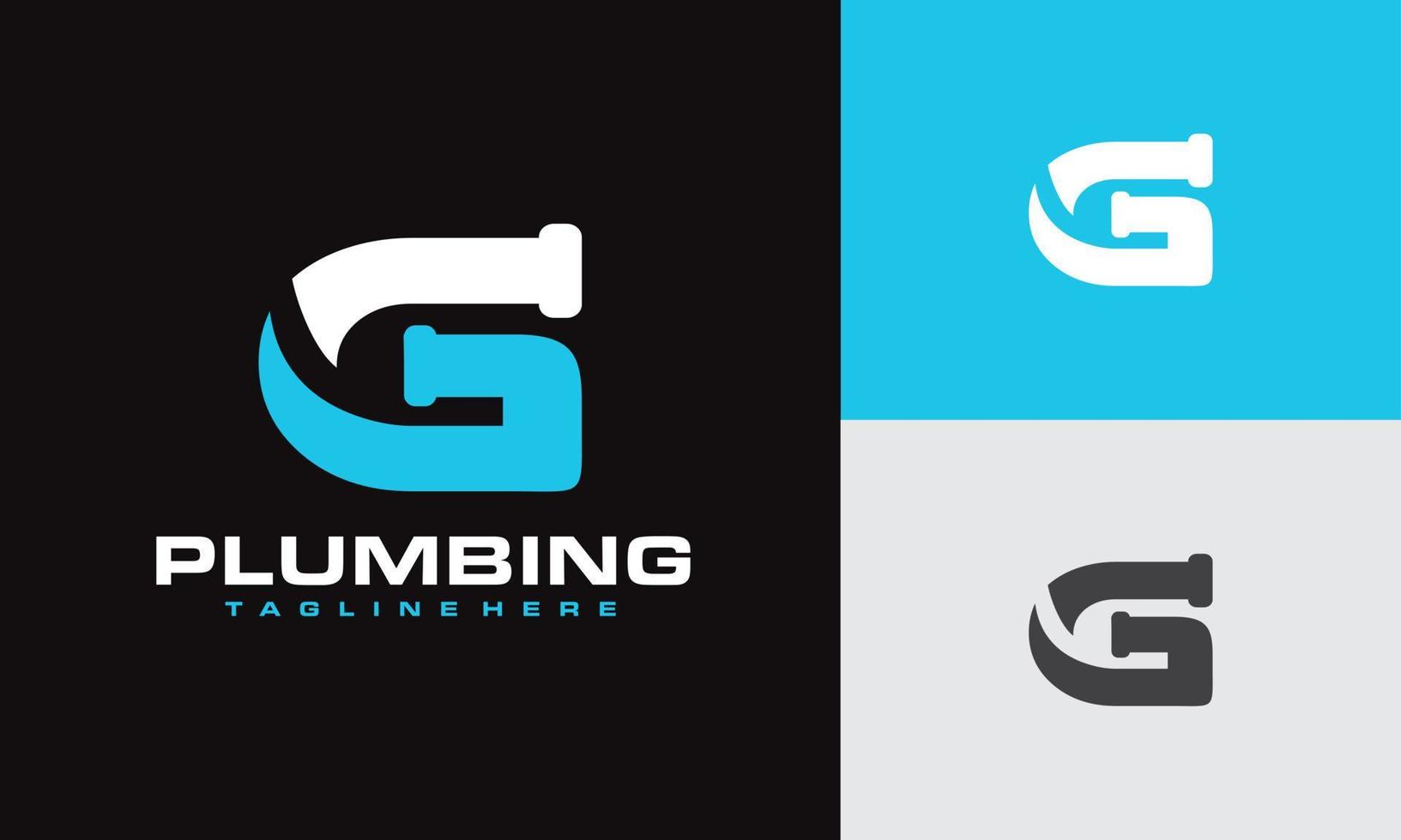 letter G plumbing logo vector