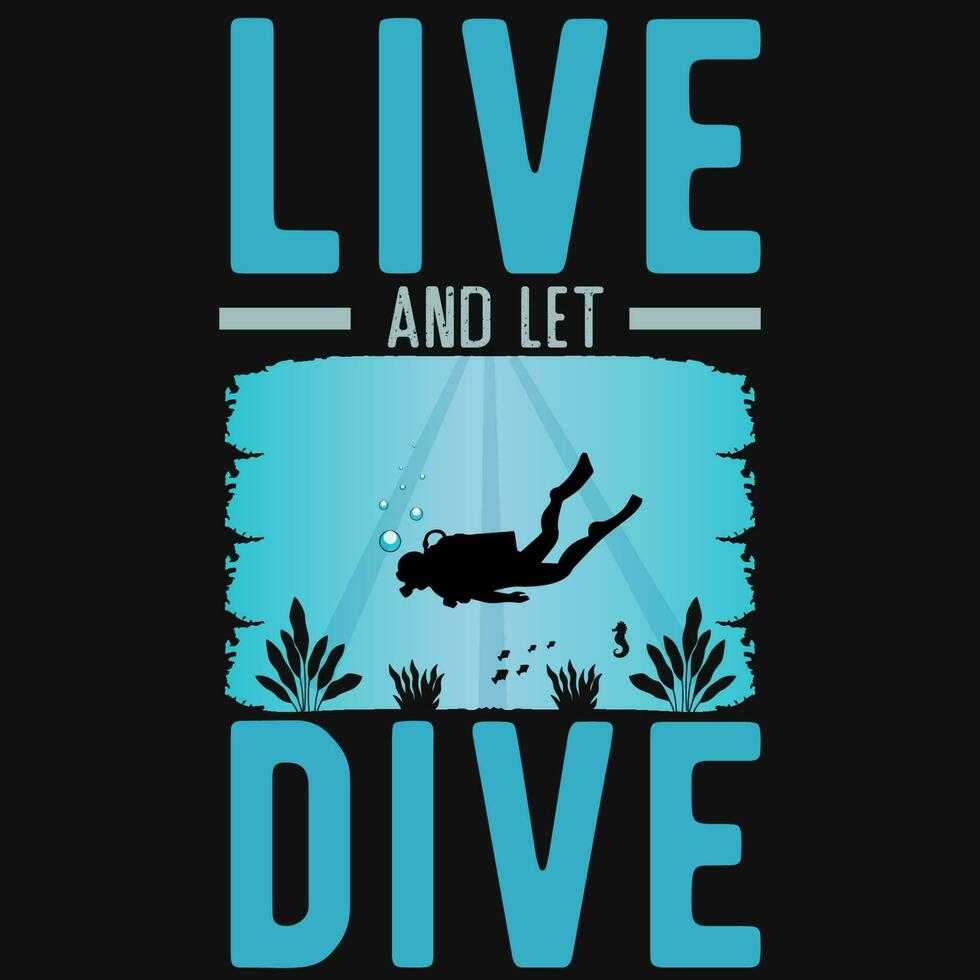 Scuba diving graphics tshirt design vector