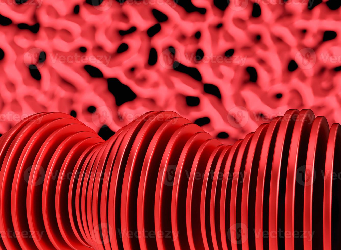 Red abstract background image.red circle abstract 3d photo