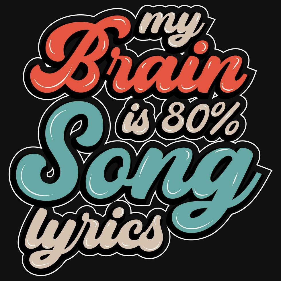 Music graphic typographic vintages tshirt design vector