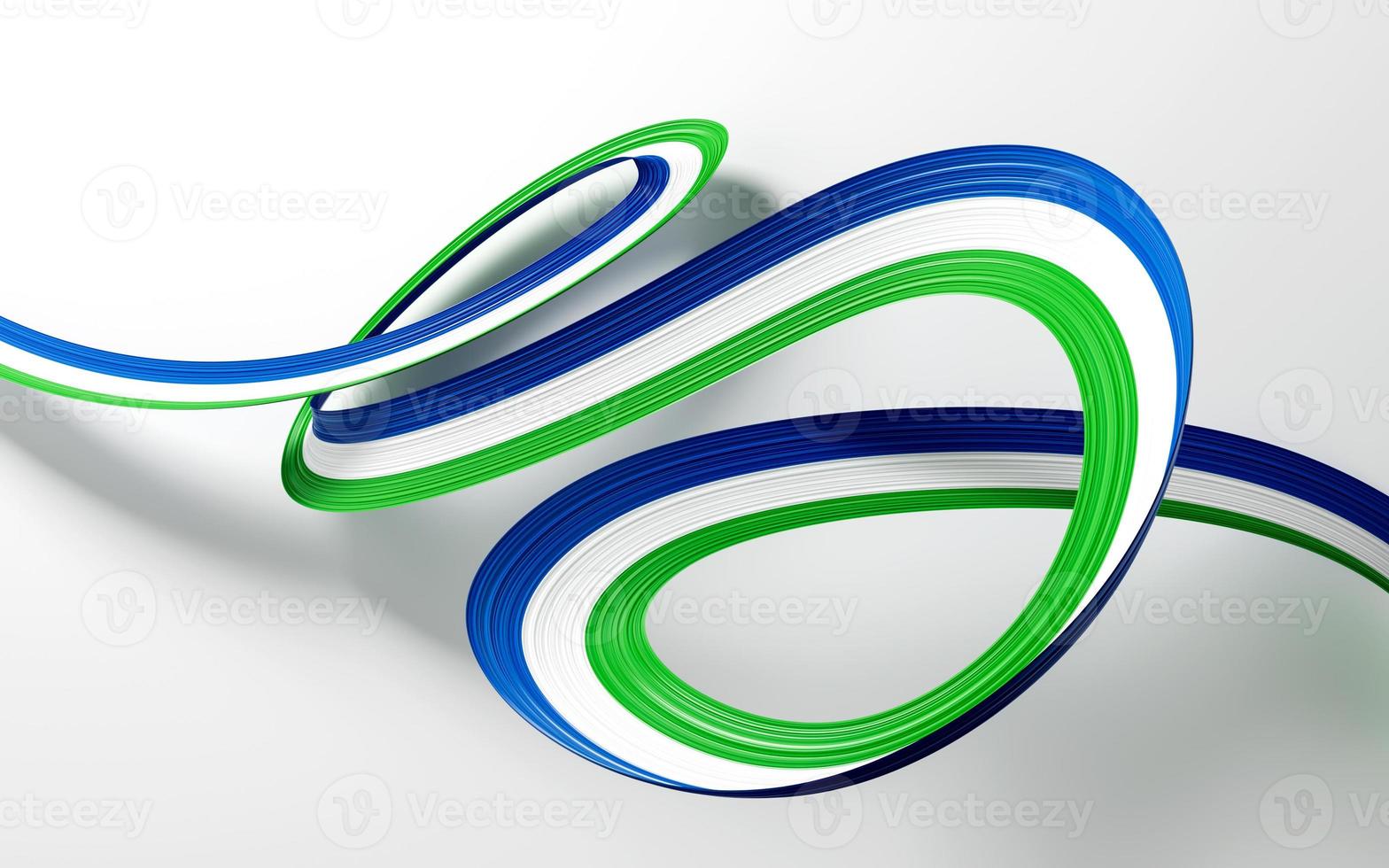 Colors Ribbon Tape twisted isolated on white background 3d illustration photo