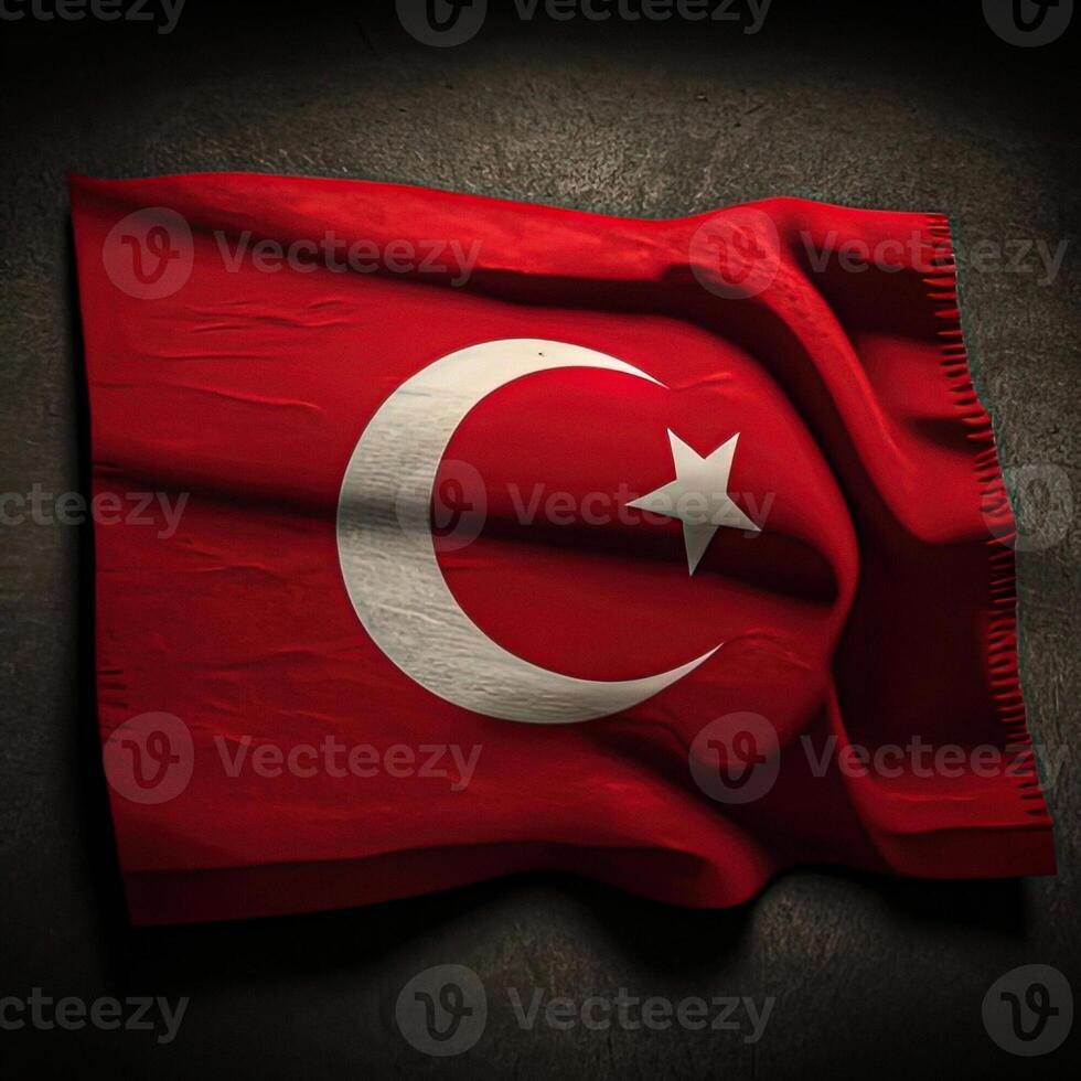 Developing Turkish flag symbol of the country Turkey. 21979104 Stock