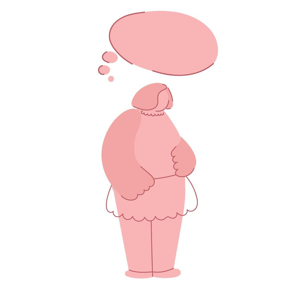 Woman with speech bubble for your text.  unusual talking, protesting woman vector