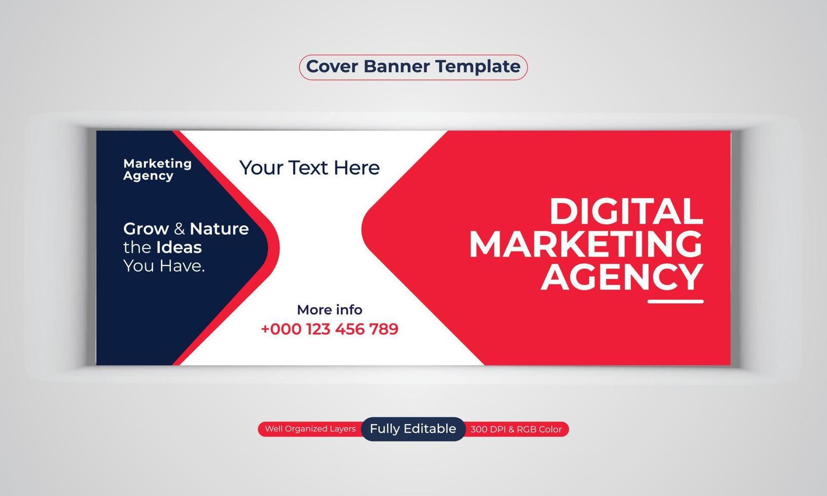 Digital marketing agency banner design vector template