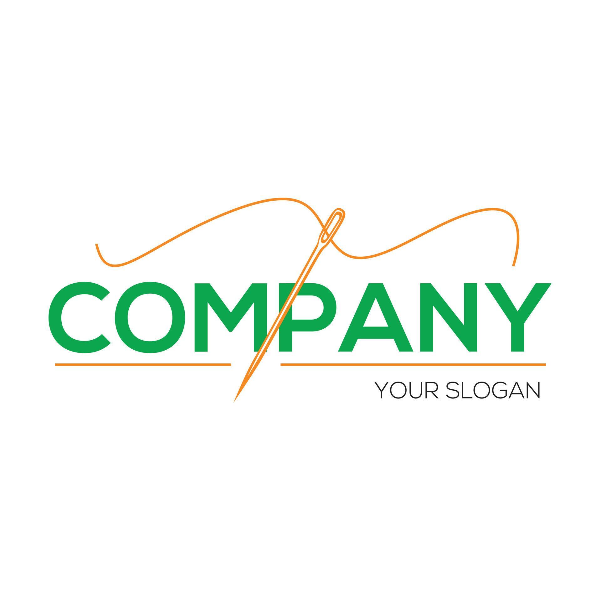 sewing needle and thread logo icon design template flat vector 21979227