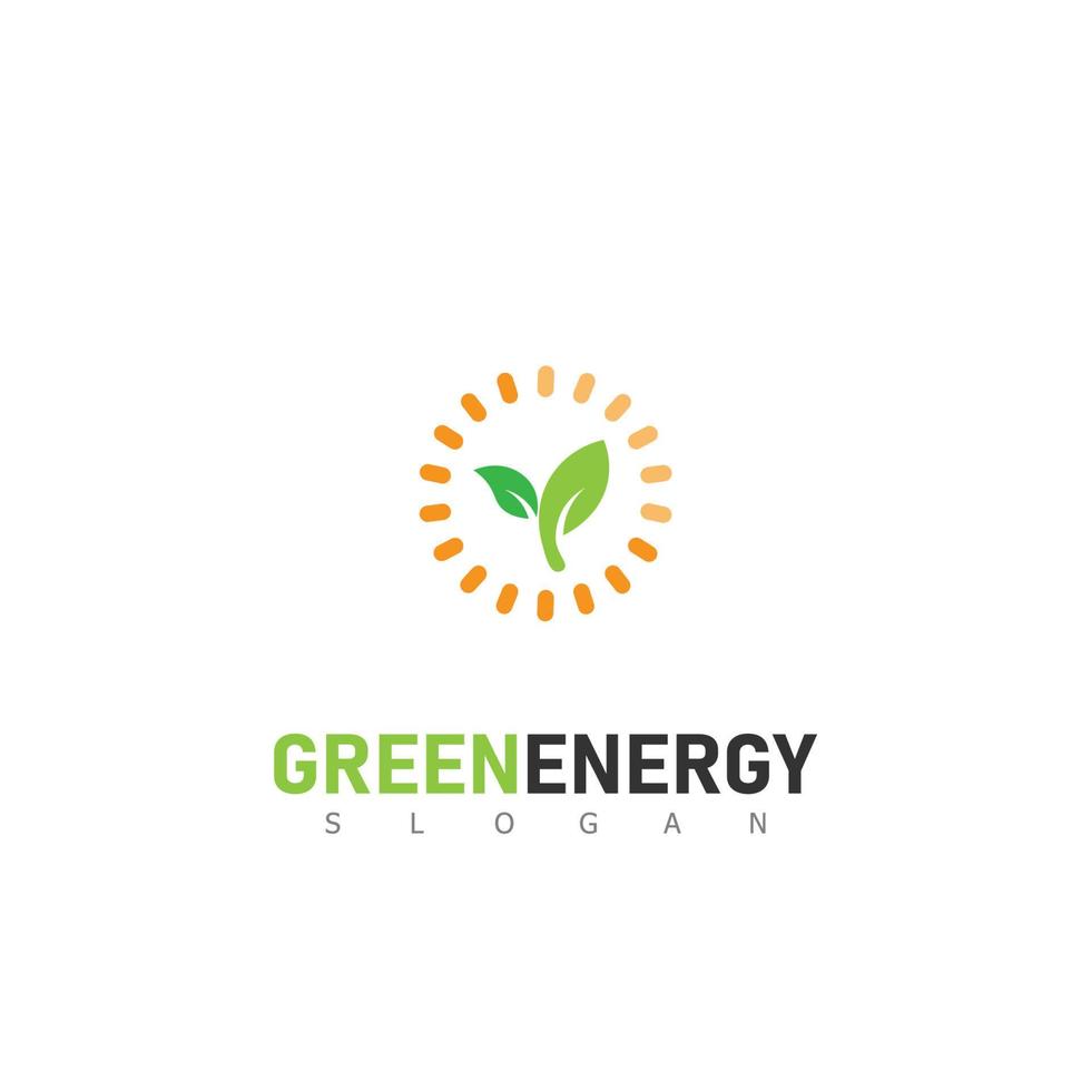 verde energía logo diseños concepto vector, hoja vector