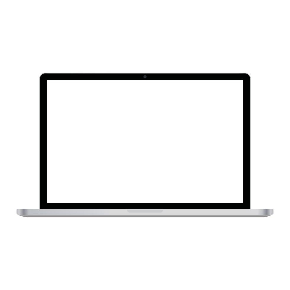 Laptop flat symbol vector. Mockup illustration vector