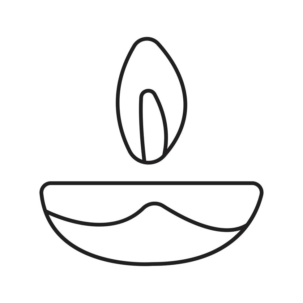 oil lamp icon outline vector