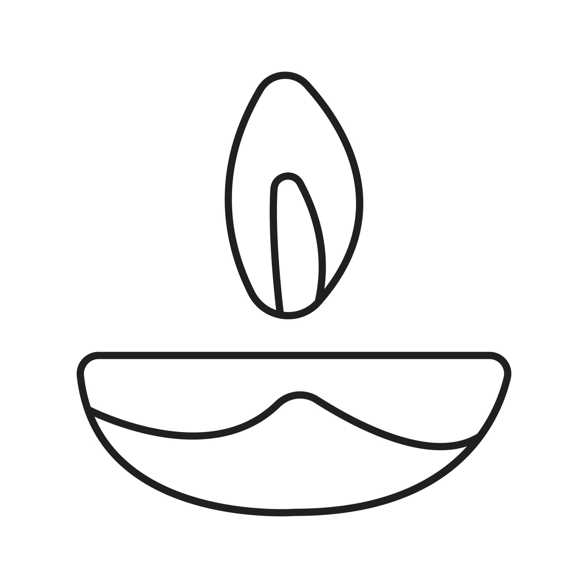 oil lamp icon outline 21979286 Vector Art at Vecteezy