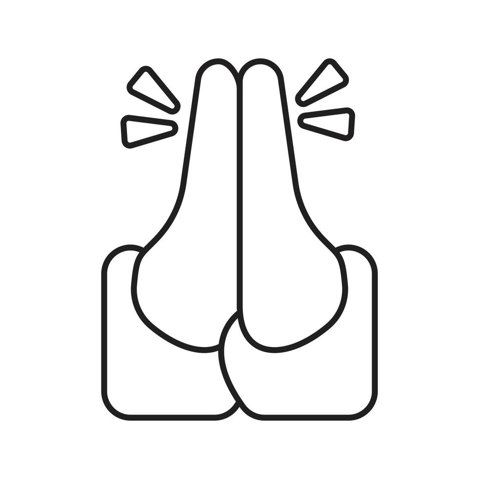 pray icon outline vector