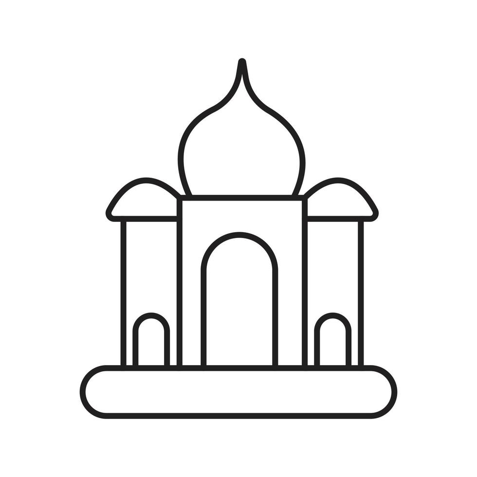 templo icono contorno vector
