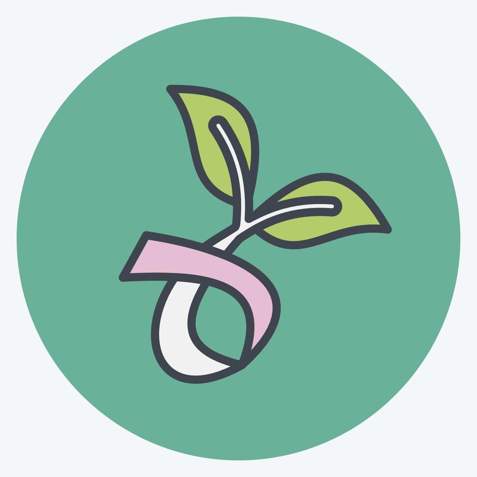 Icon 100 Organic. related to CBD Oil symbol. simple design editable. simple illustration vector
