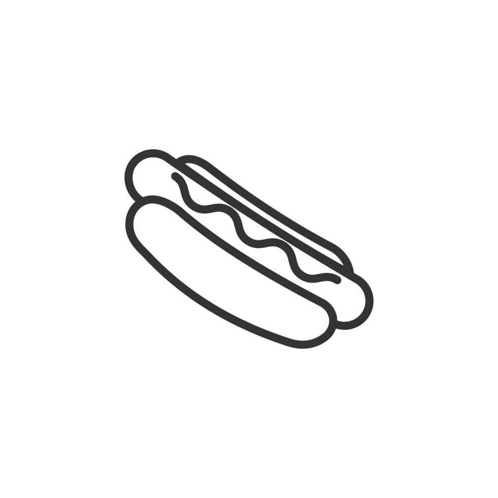 Hotdog icon vector illustration. Food and cooking.