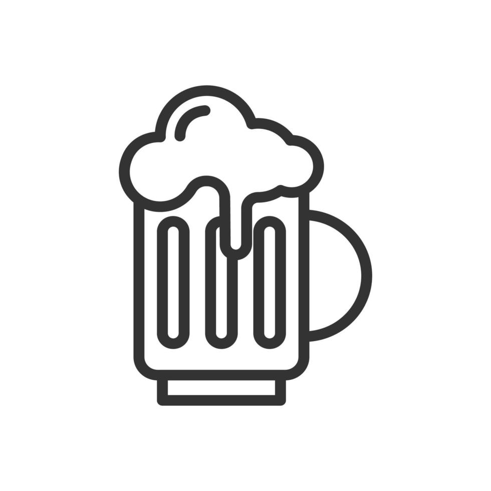 cerveza icono vector ilustración. comida y cocinando.