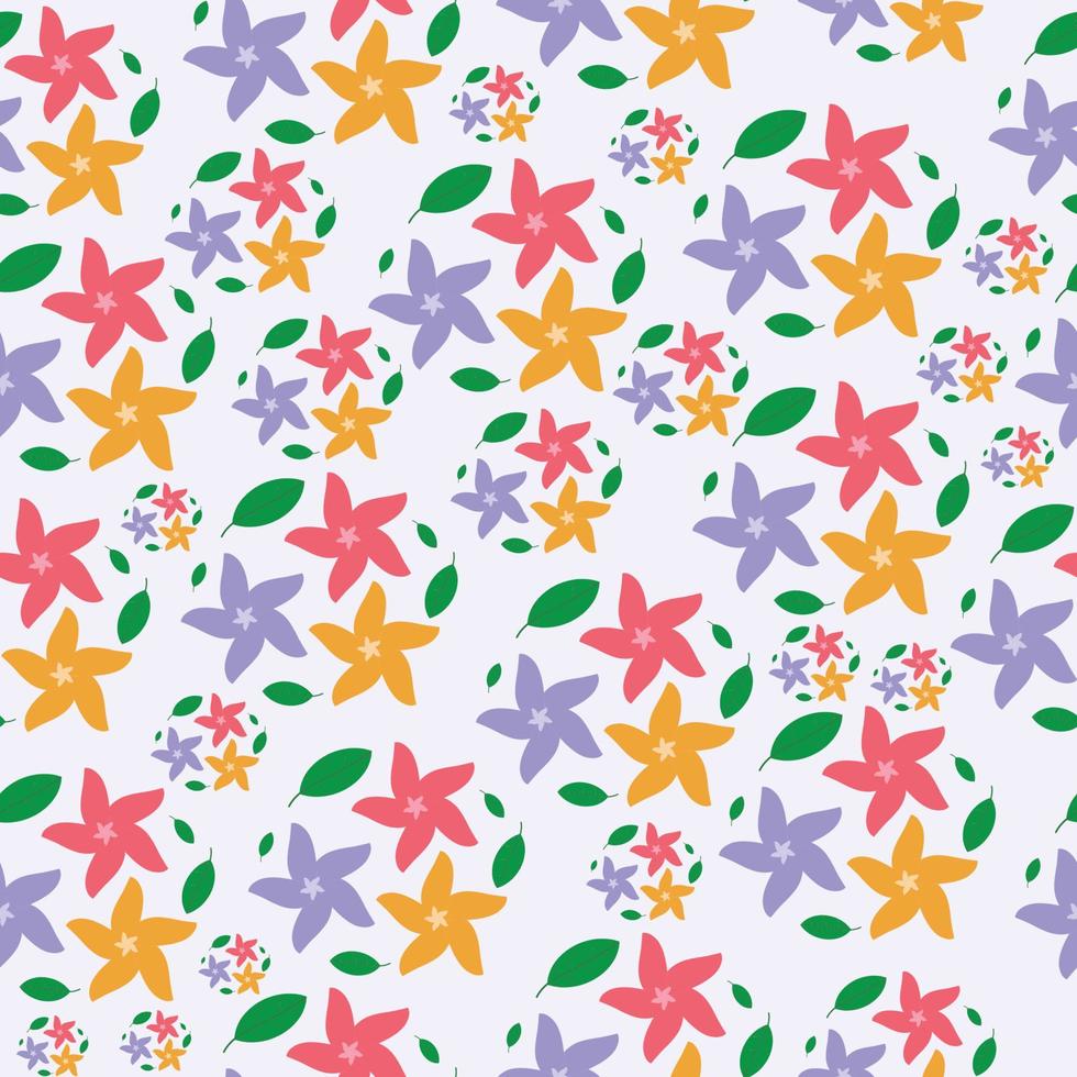 Seamless floral and organic pattern background design vector