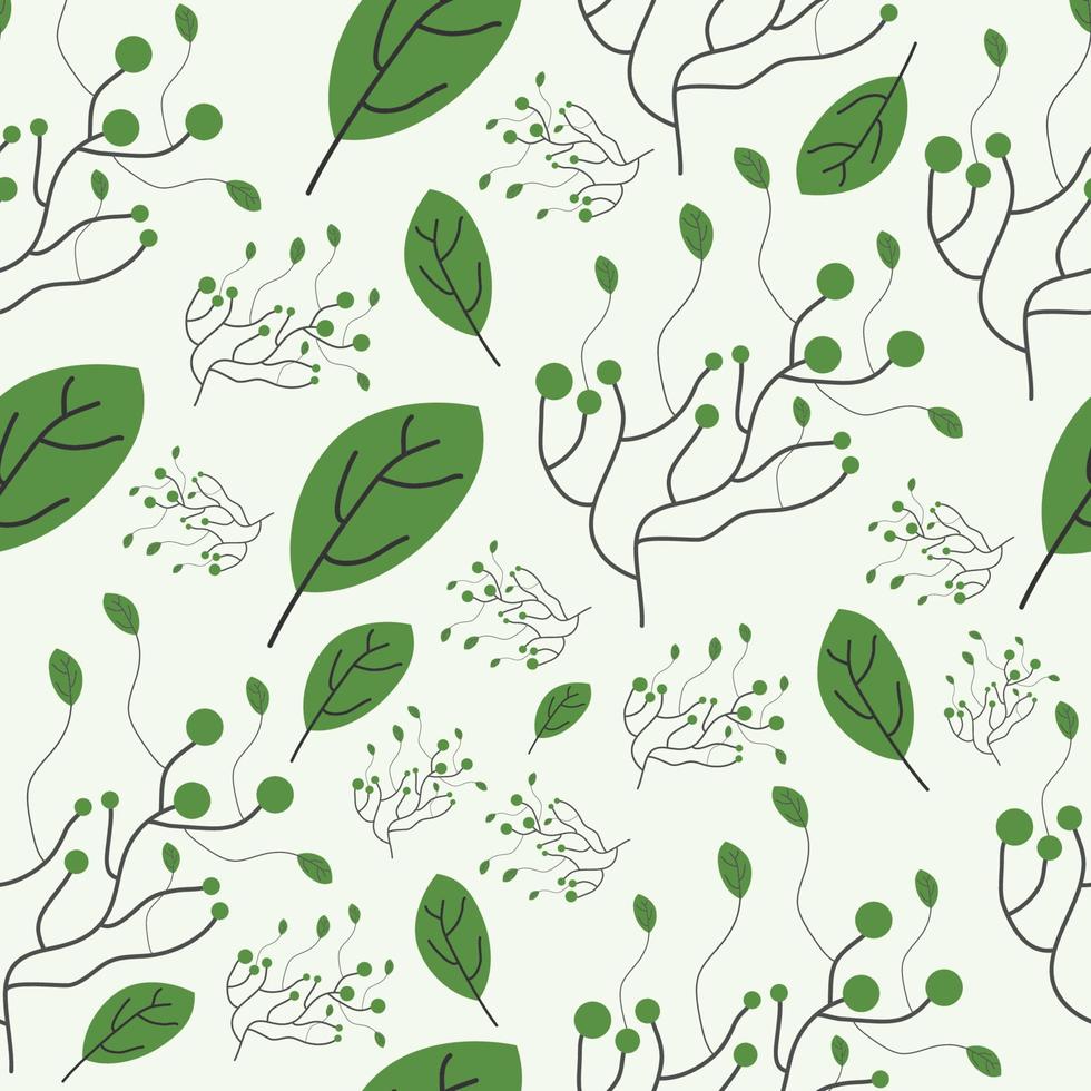 Seamless floral and organic pattern background design vector