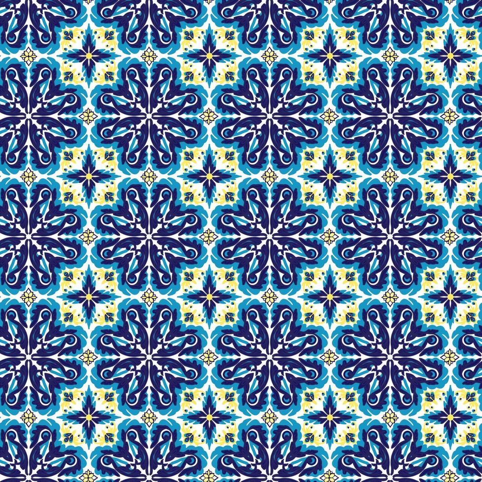 Azulejo seamless pattern for design vector